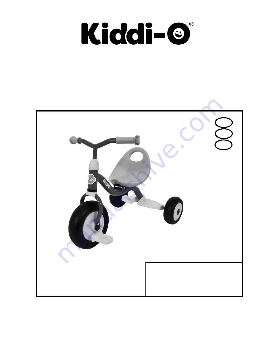 Kettler KIDDI-O Primo Tricycle Скачать руководство пользователя страница 1