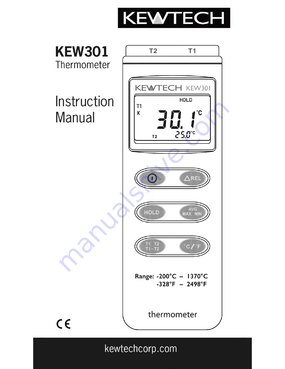 Kewtech KEW301 Скачать руководство пользователя страница 1