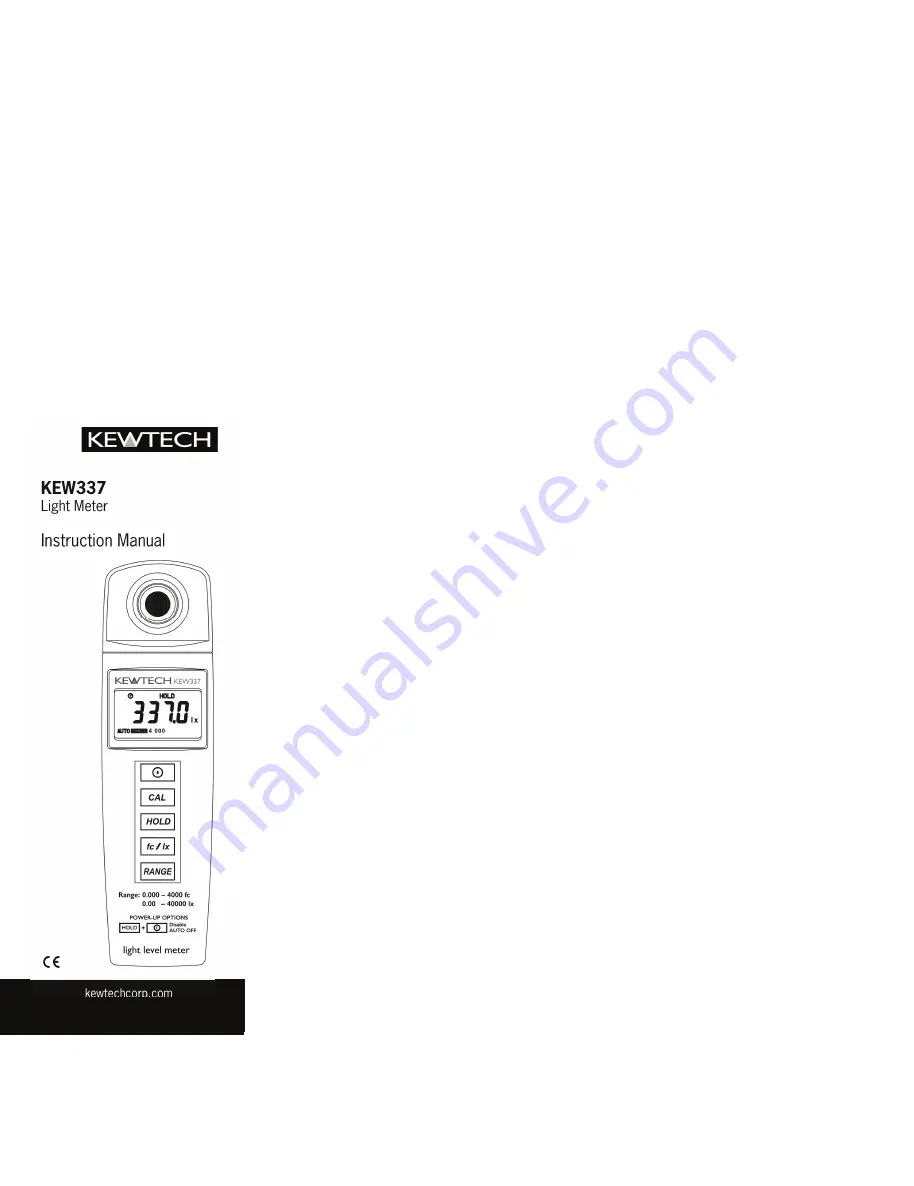 Kewtech KEW337 Instruction Manual Download Page 2