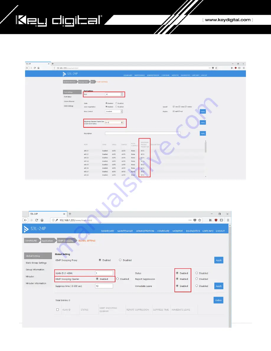 Key Digital KD-IP120POERX Manual Download Page 72