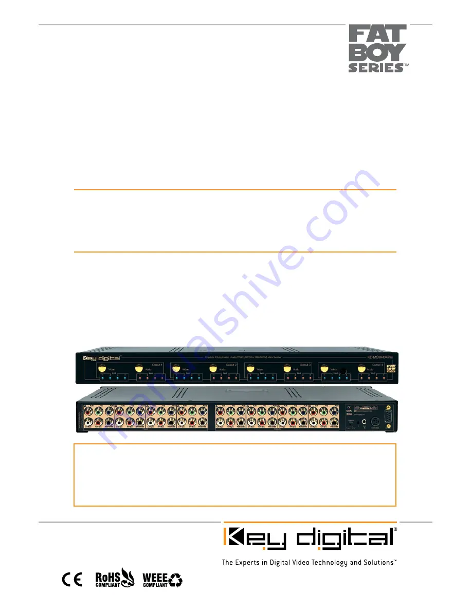 Key Digital KD-MSVA4X4Pro Скачать руководство пользователя страница 1