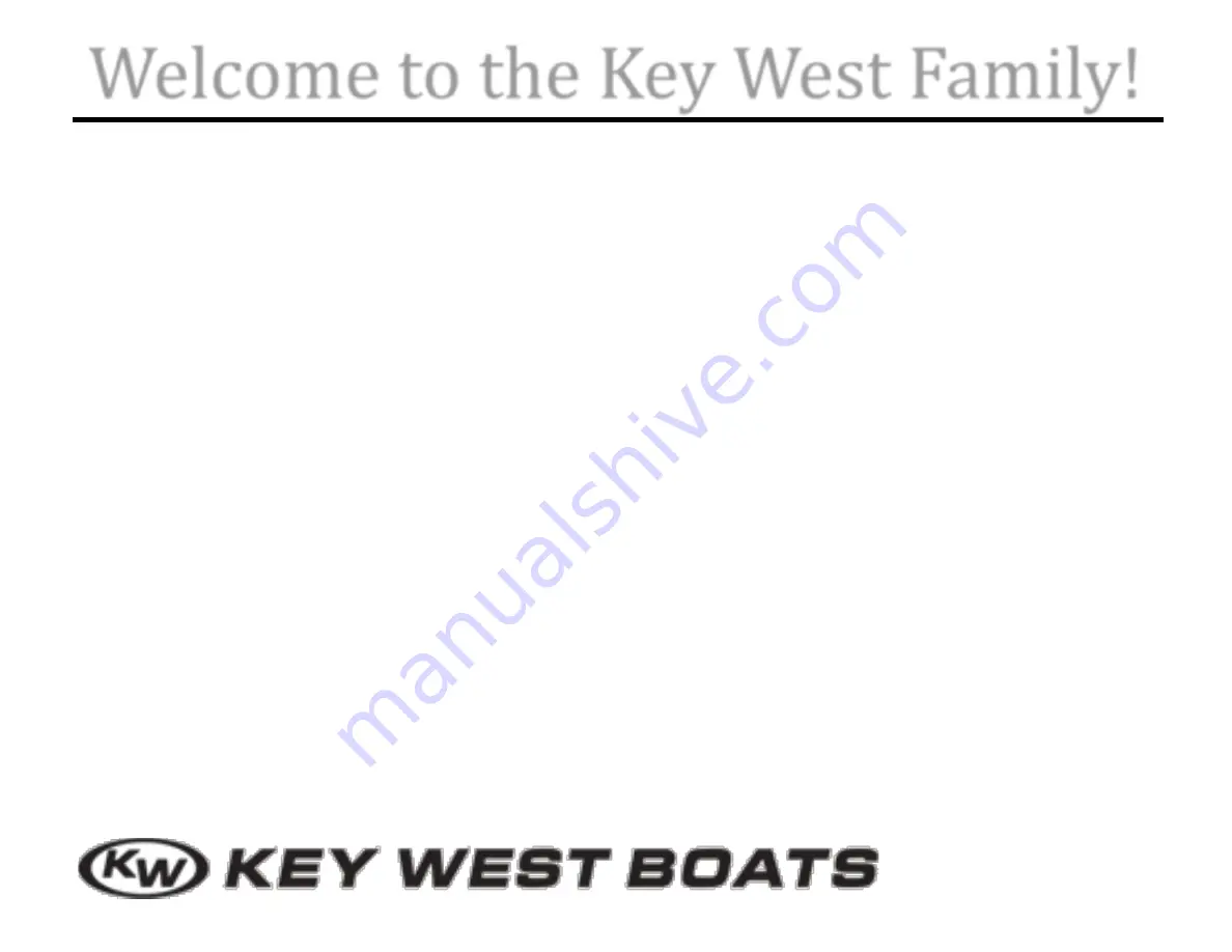 Key West Boats 189/203 family sportsman Скачать руководство пользователя страница 2