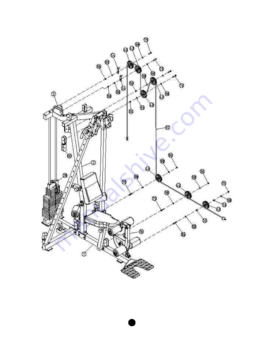 Keys Fitness Cable Gym KPS-CG Скачать руководство пользователя страница 13