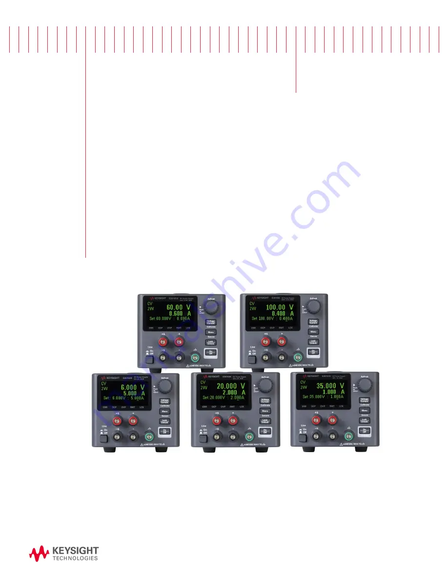 Keysight Technologies E36100B Series Скачать руководство пользователя страница 1