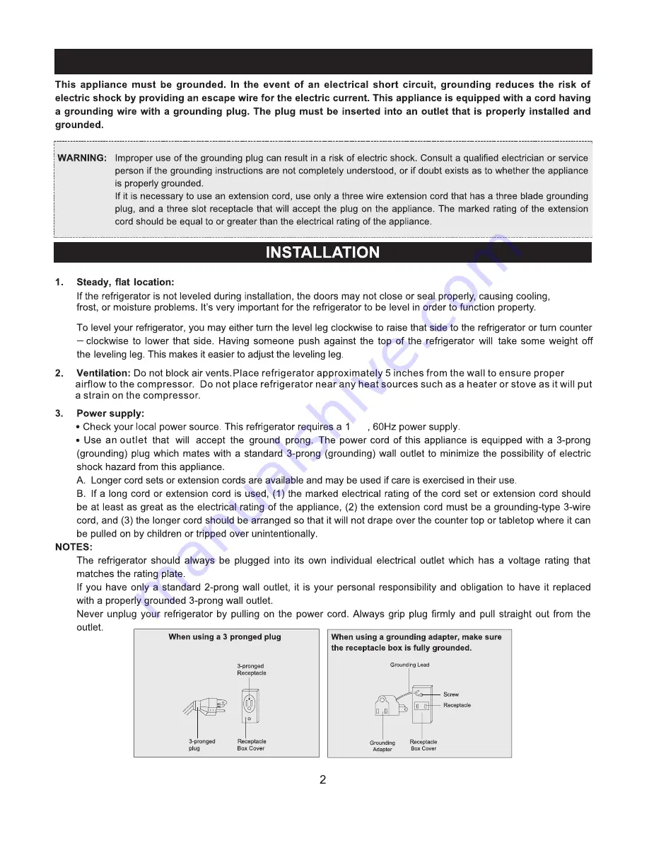 Keystone KSTRC26BBP User Manual Download Page 3