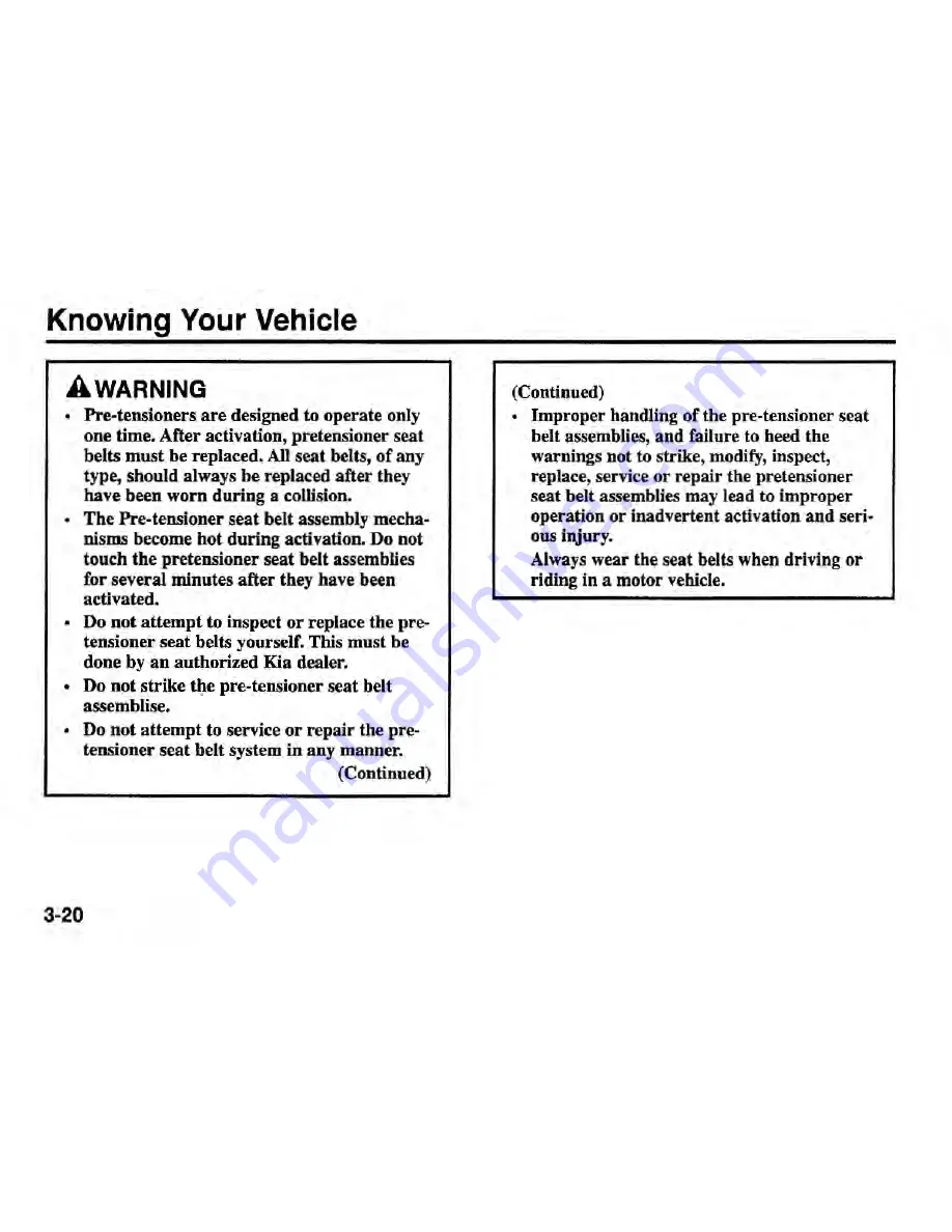 Kia 2002 Rio Owner'S Manual Download Page 31