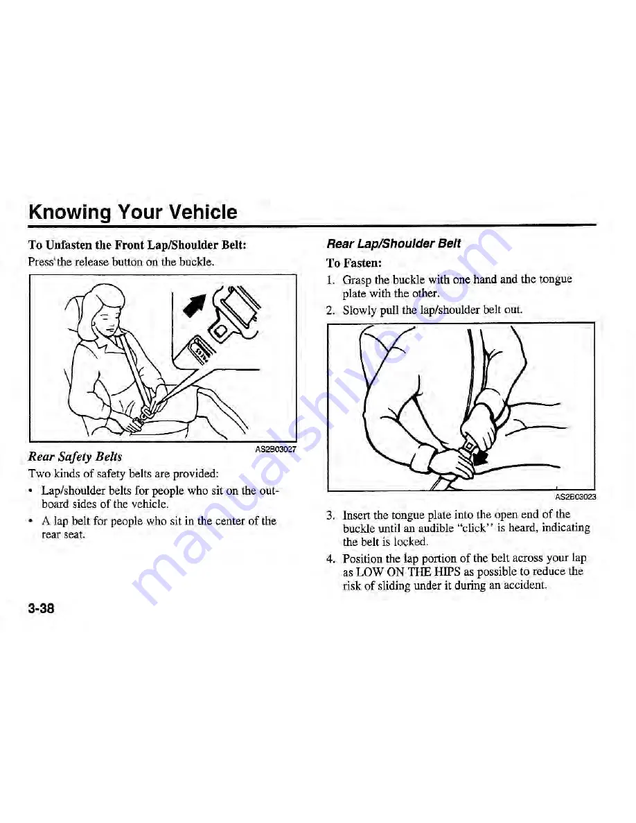 Kia 2002 Rio Owner'S Manual Download Page 49