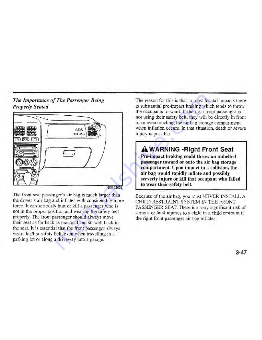 Kia 2002 Rio Owner'S Manual Download Page 58