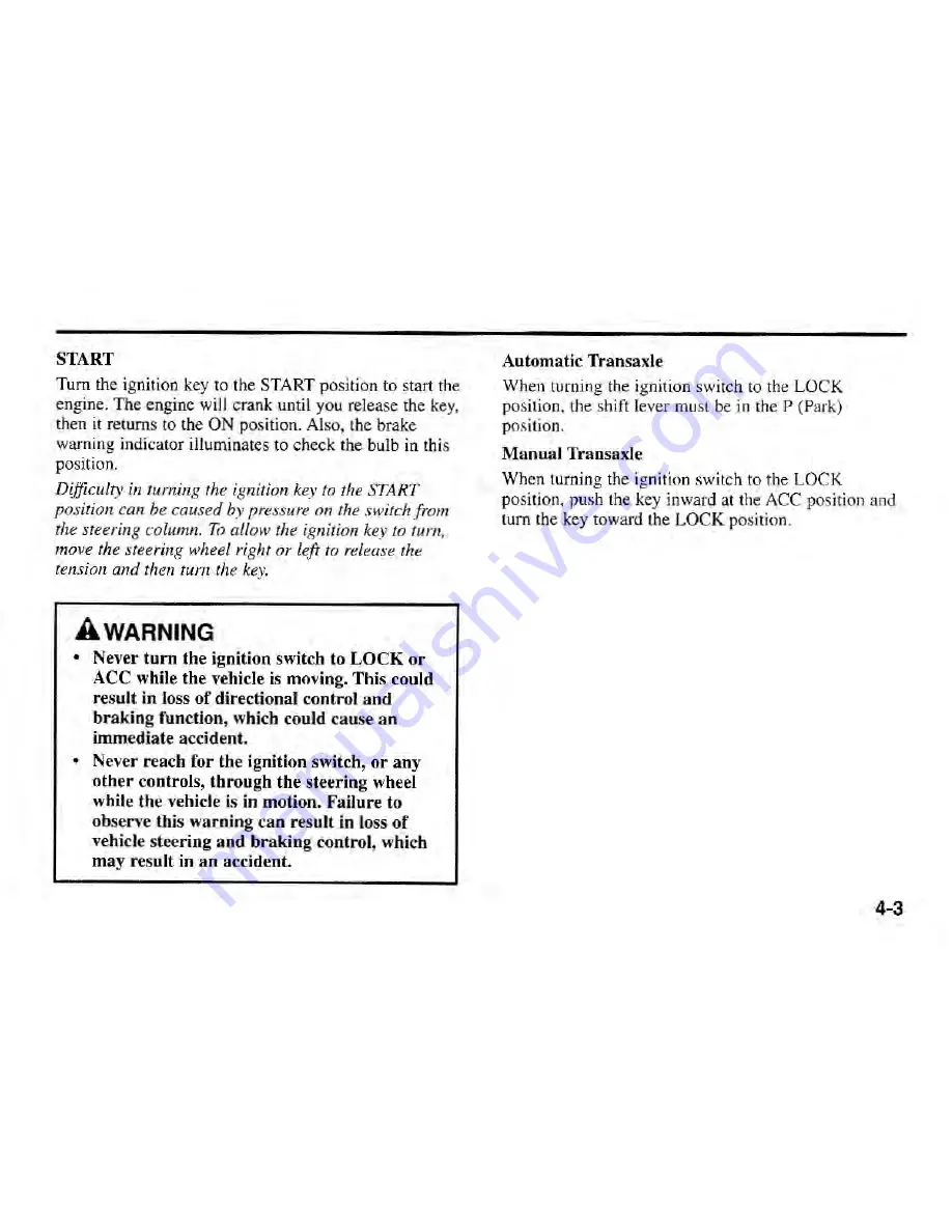 Kia 2002 Rio Owner'S Manual Download Page 78