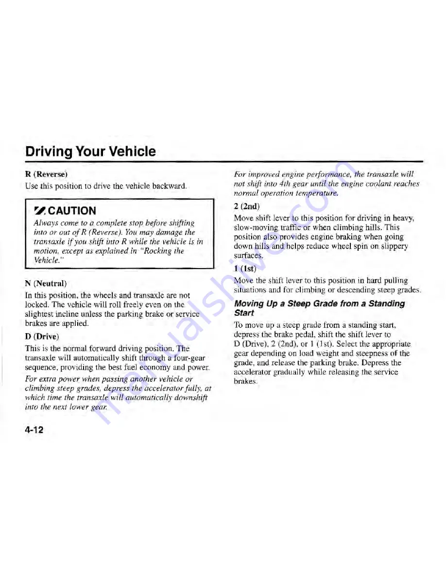 Kia 2002 Rio Owner'S Manual Download Page 87