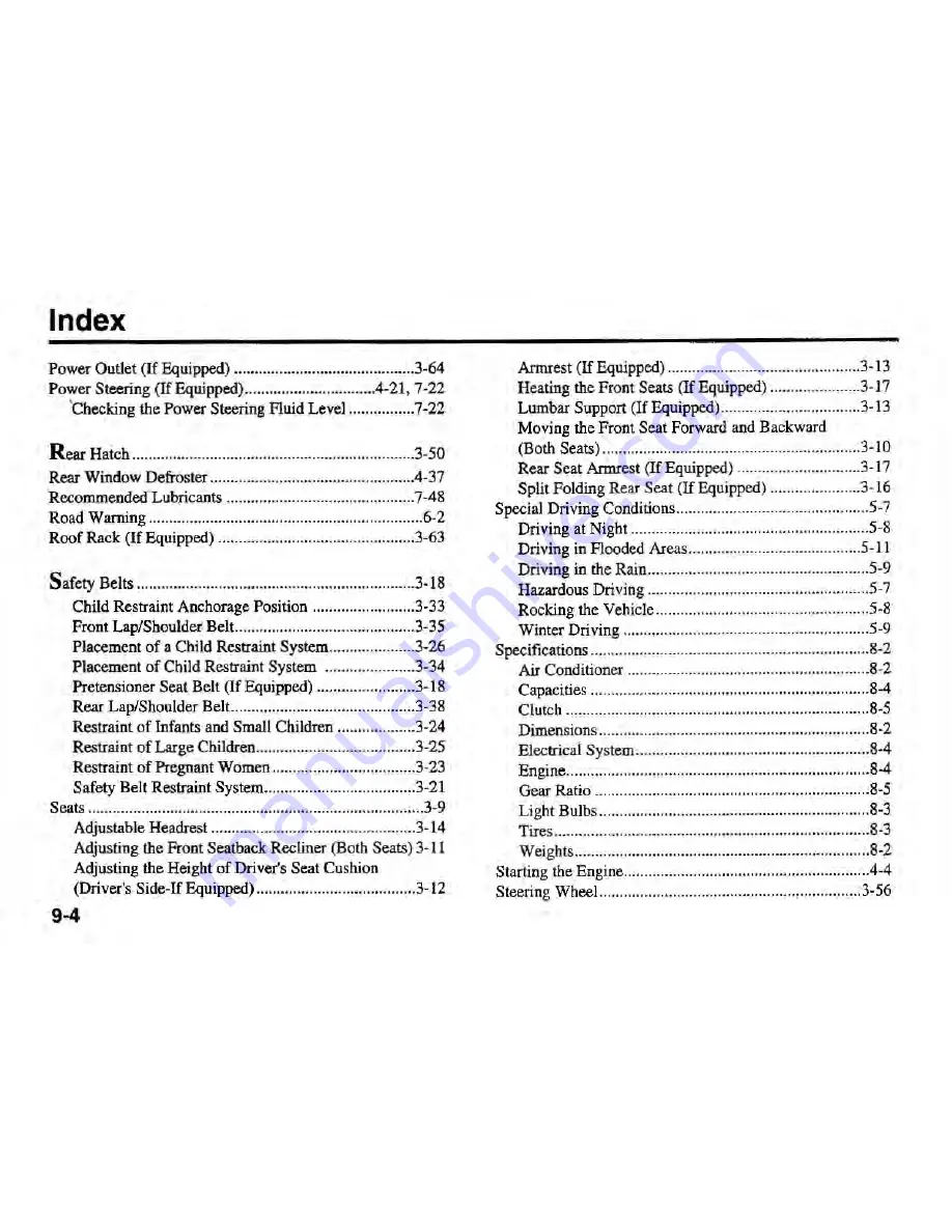 Kia 2002 Rio Owner'S Manual Download Page 220