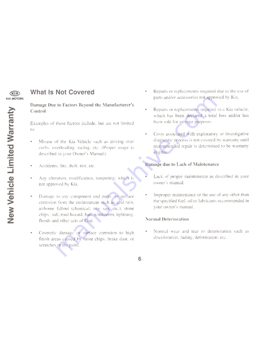 Kia 2006 Automobile User Manual Download Page 7