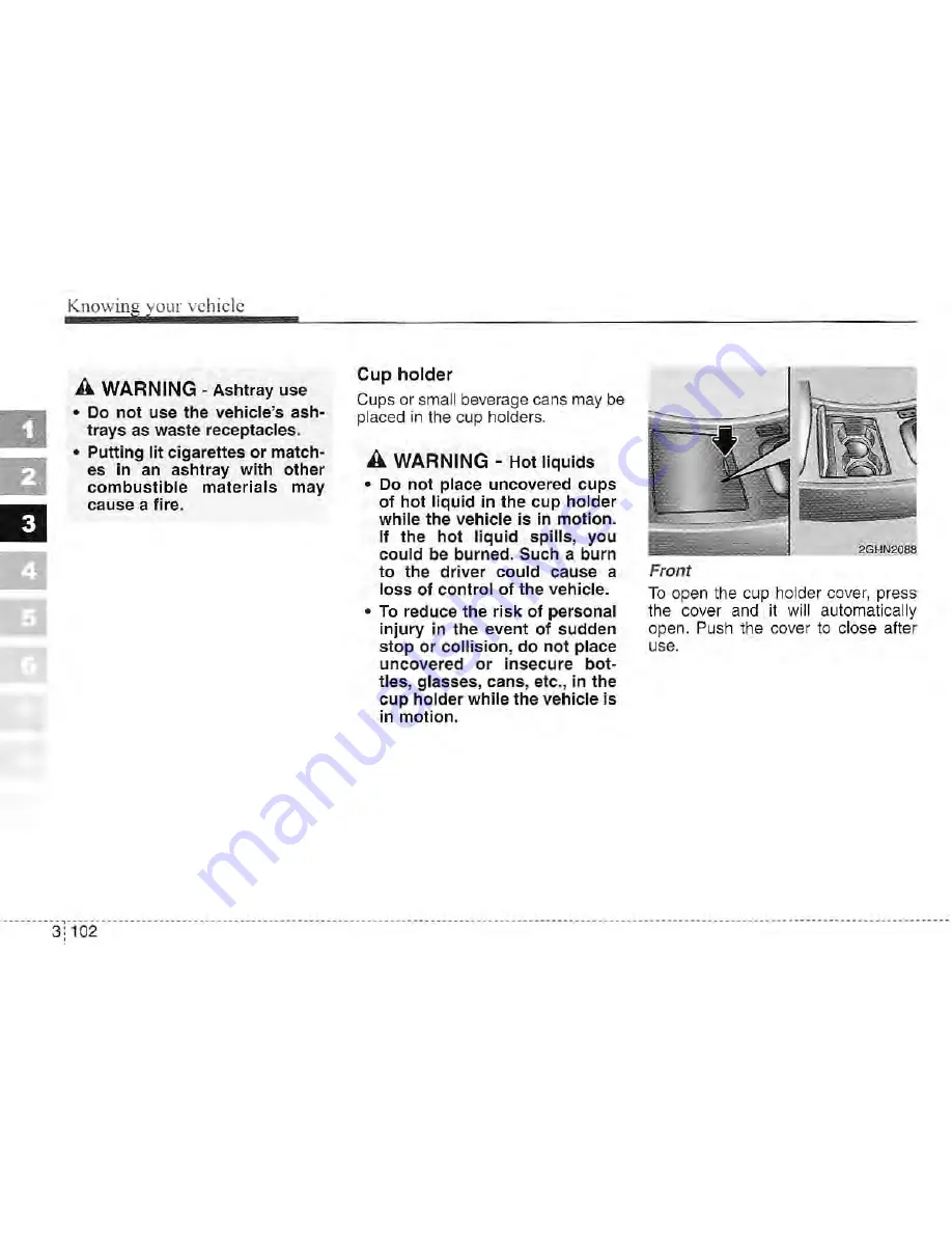 Kia Amanti Owner'S Manual Download Page 22