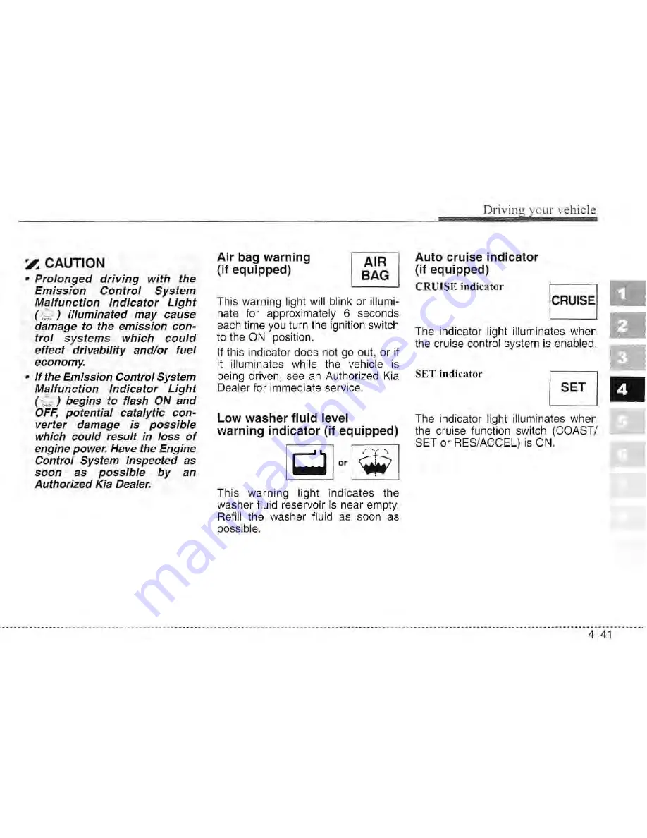 Kia Amanti Owner'S Manual Download Page 159