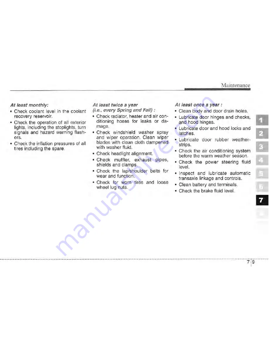 Kia Amanti Owner'S Manual Download Page 249