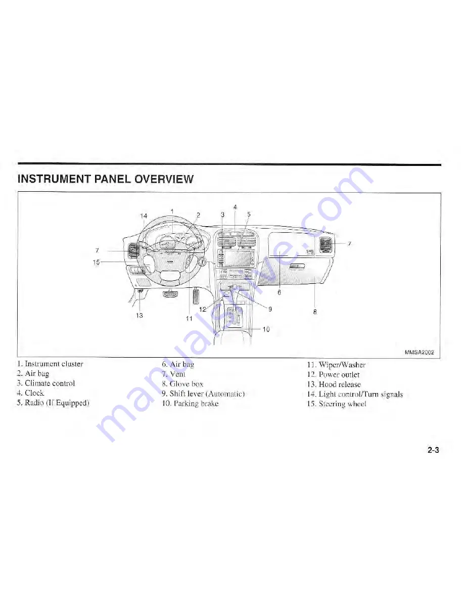 Kia Magentis 2003 Owner'S Manual Download Page 10