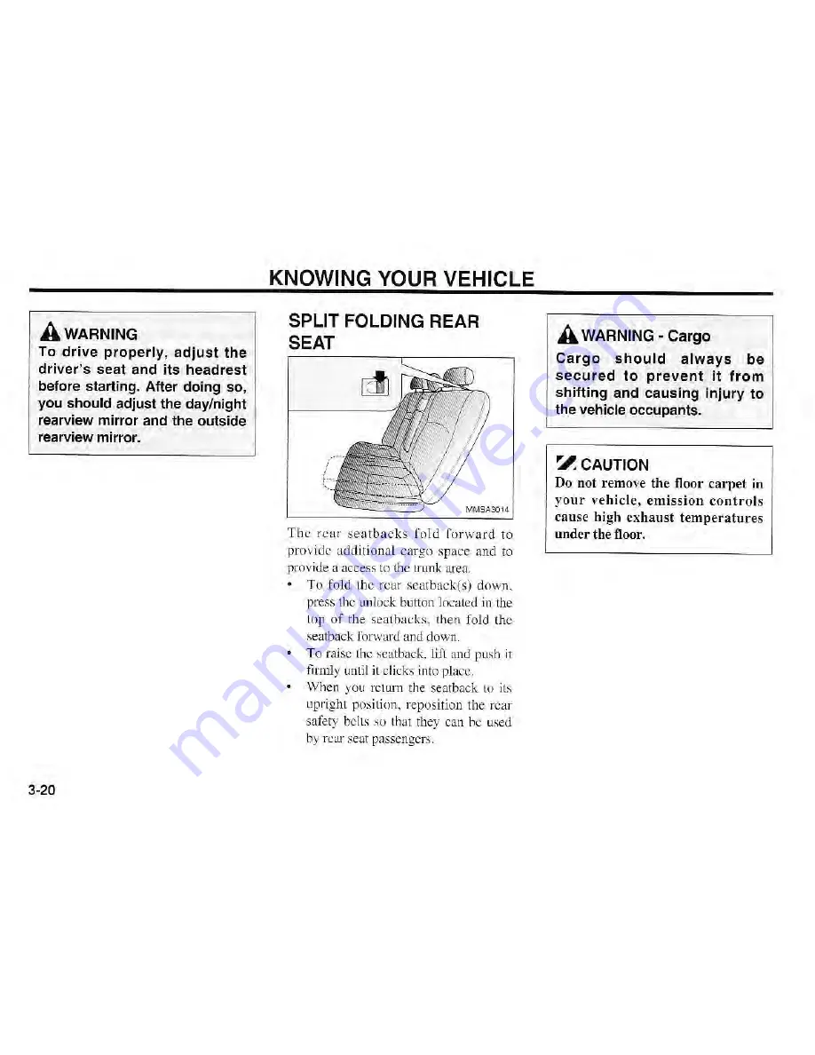 Kia Magentis 2003 Owner'S Manual Download Page 30