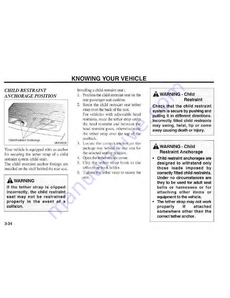 Kia Magentis 2003 Owner'S Manual Download Page 44