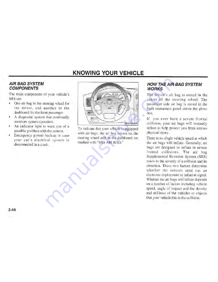 Kia Magentis 2003 Owner'S Manual Download Page 54