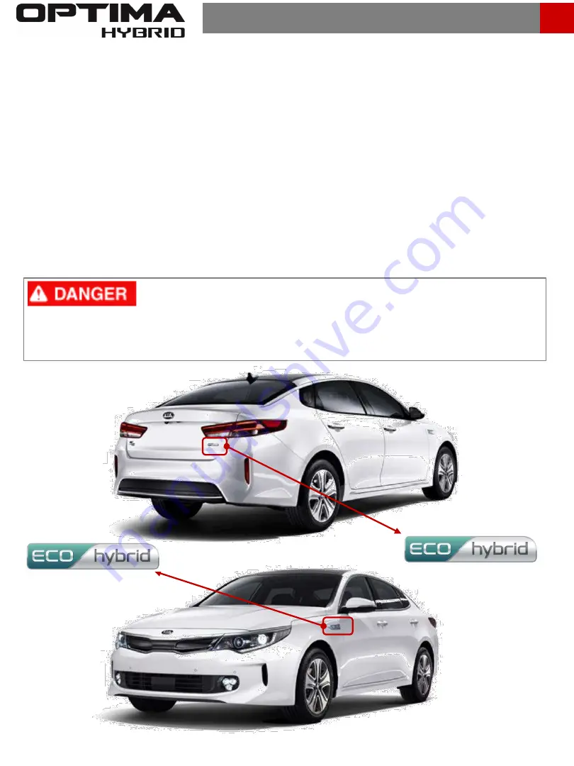 Kia Optima Hybrid Emergency Rescue Manual Manual Download Page 5