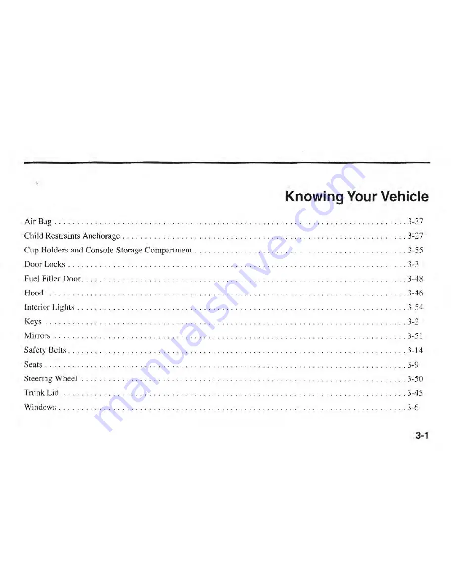 Kia Rio 2001 Owner'S Manual Download Page 9