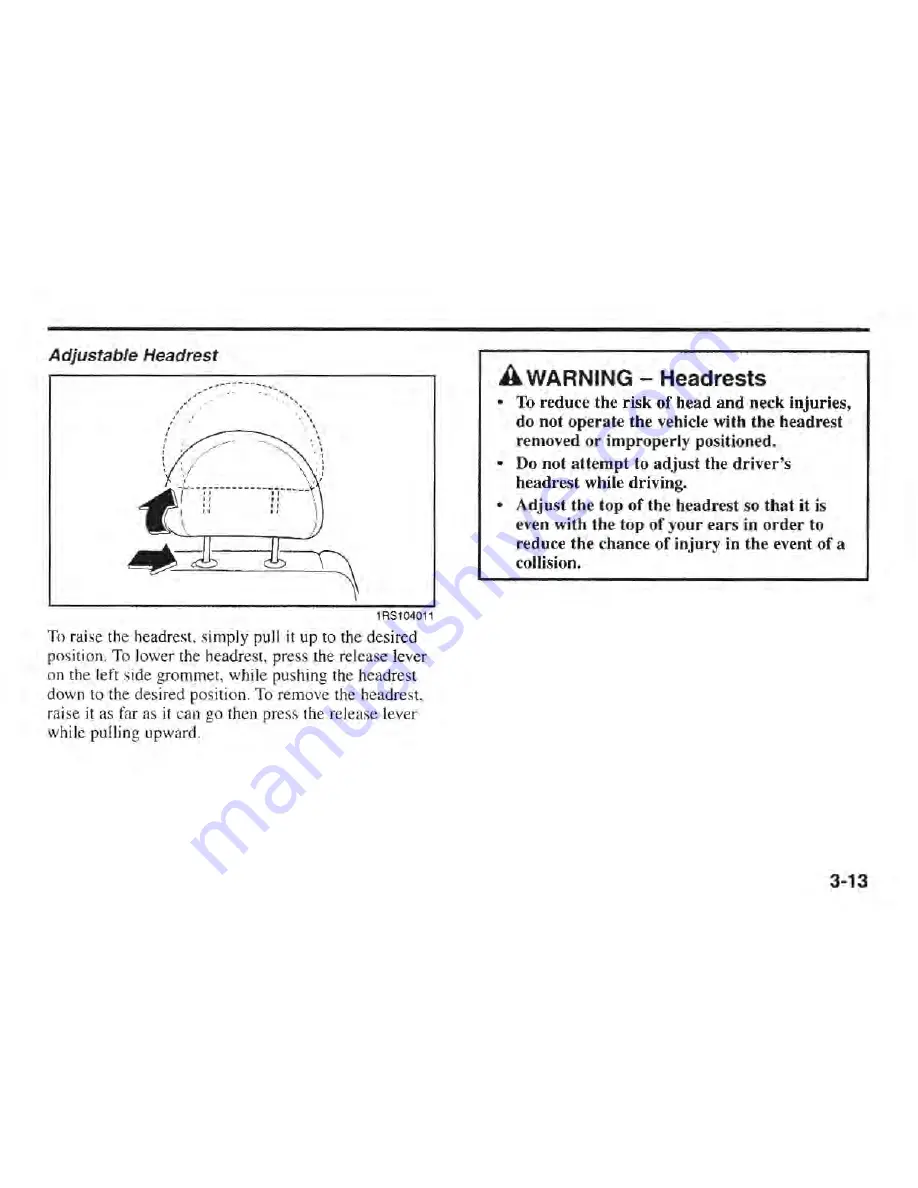 Kia Rio 2001 Owner'S Manual Download Page 21