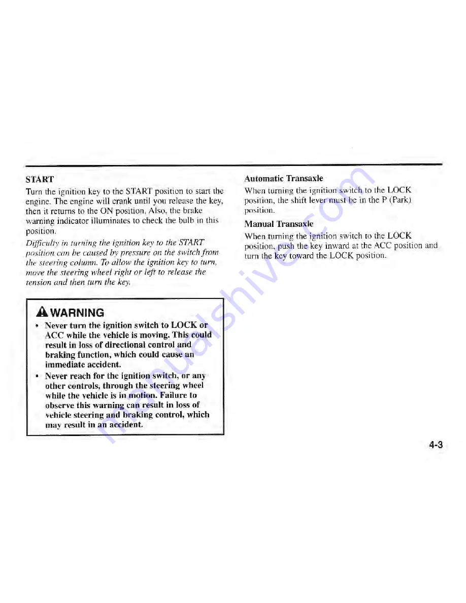 Kia Rio 2001 Owner'S Manual Download Page 67