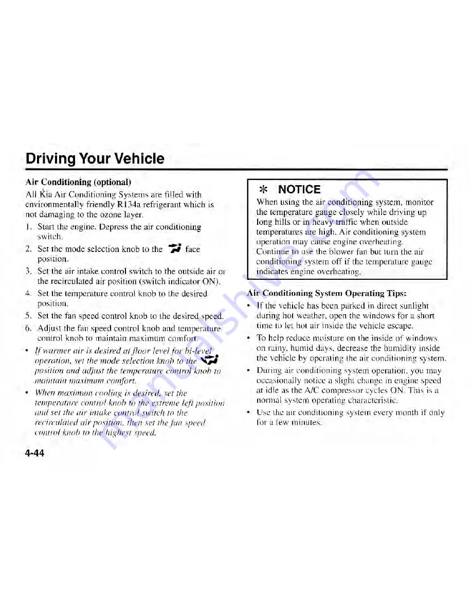 Kia Rio 2001 Owner'S Manual Download Page 108