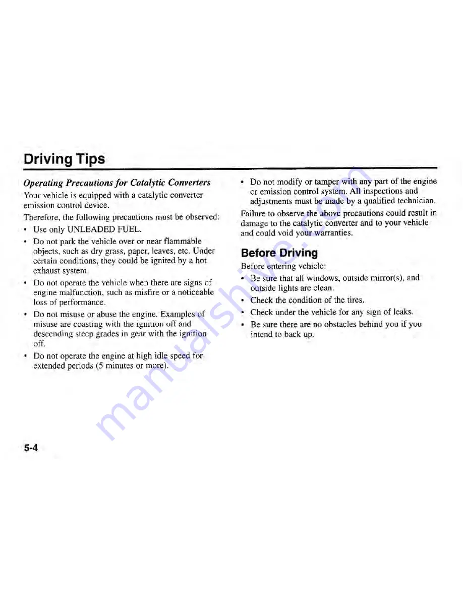 Kia Rio 2001 Owner'S Manual Download Page 113