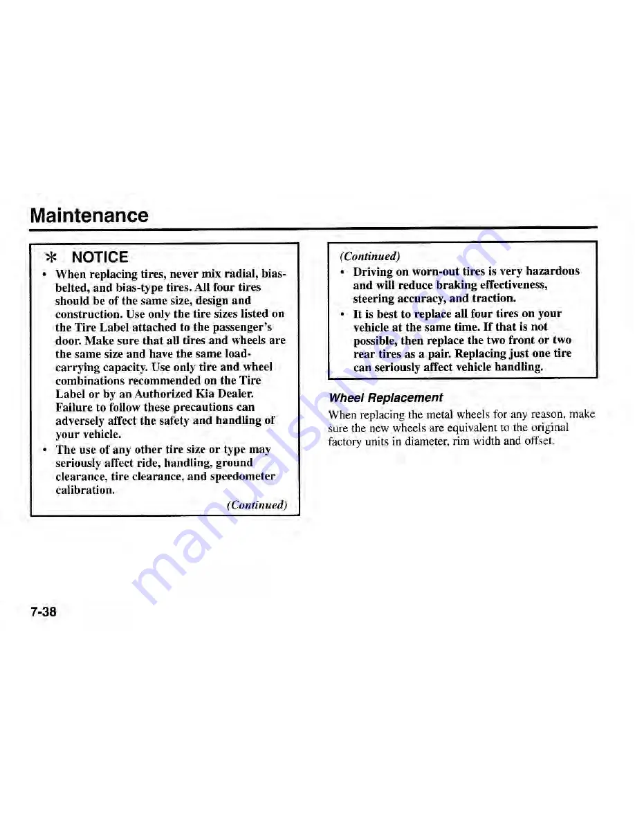 Kia Rio 2001 Owner'S Manual Download Page 184