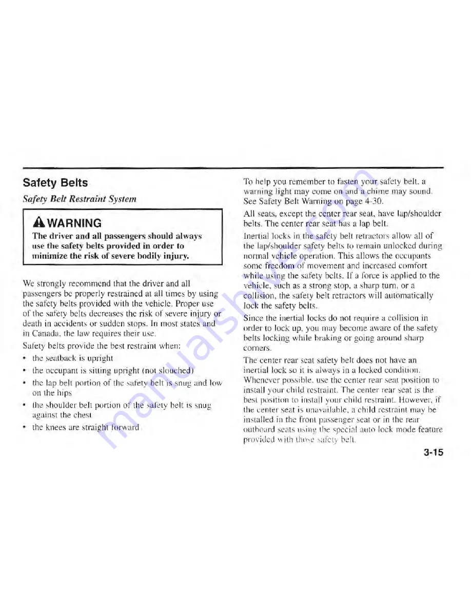 Kia SEPHIA 2000 Owner'S Manual Download Page 25