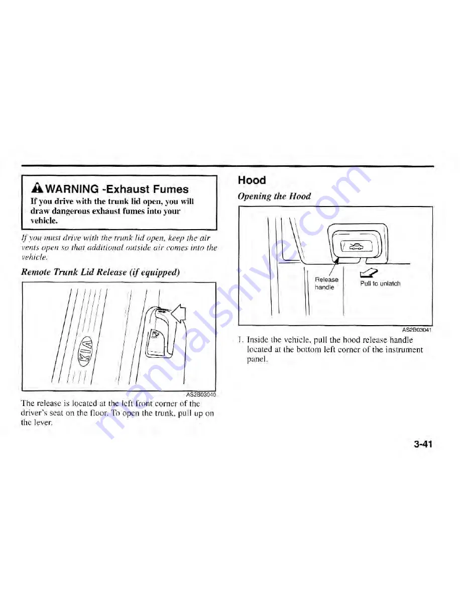 Kia SEPHIA 2000 Owner'S Manual Download Page 51