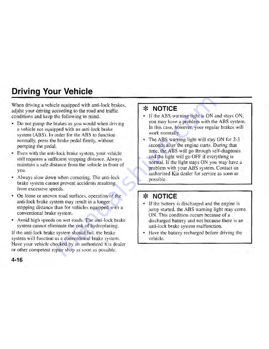 Kia SEPHIA 2000 Owner'S Manual Download Page 77