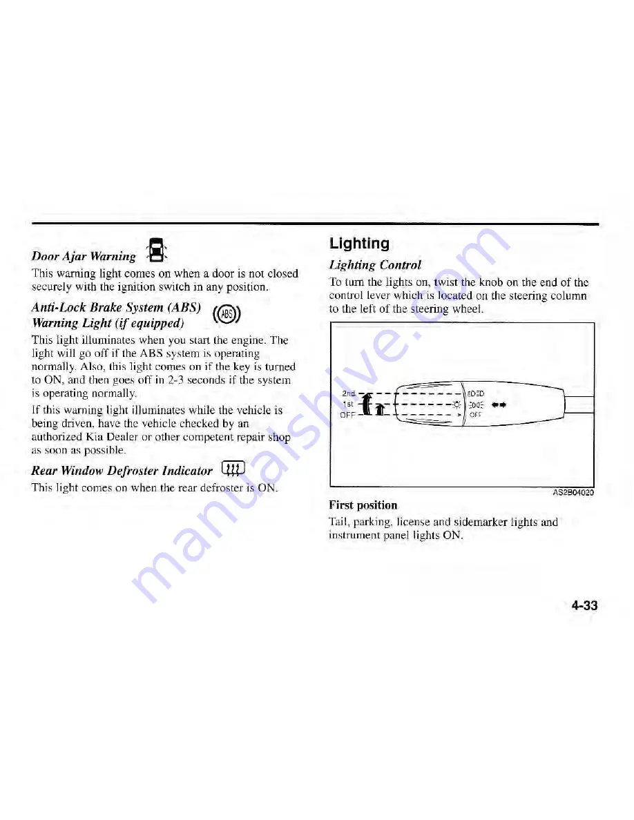 Kia SEPHIA 2000 Owner'S Manual Download Page 94