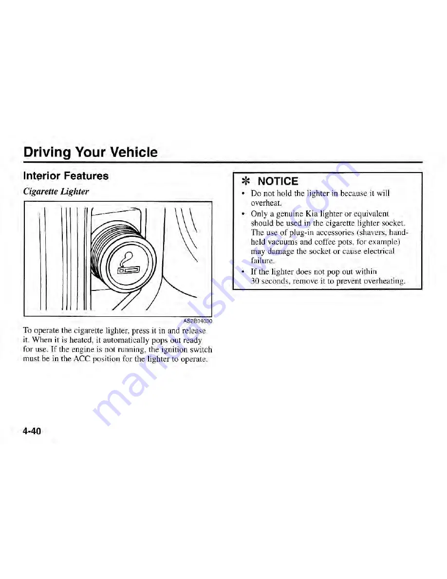 Kia SEPHIA 2000 Owner'S Manual Download Page 101