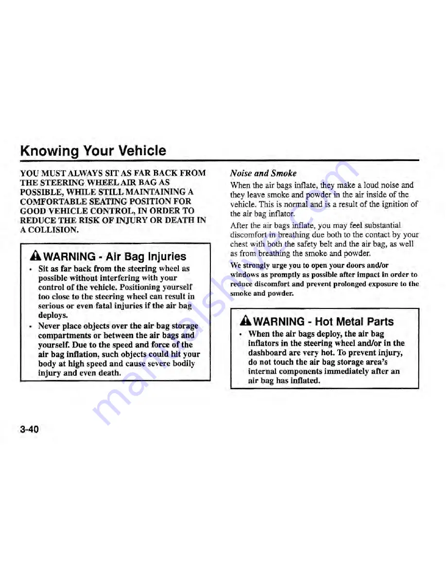 Kia Sephia 2001 Owner'S Manual Download Page 49