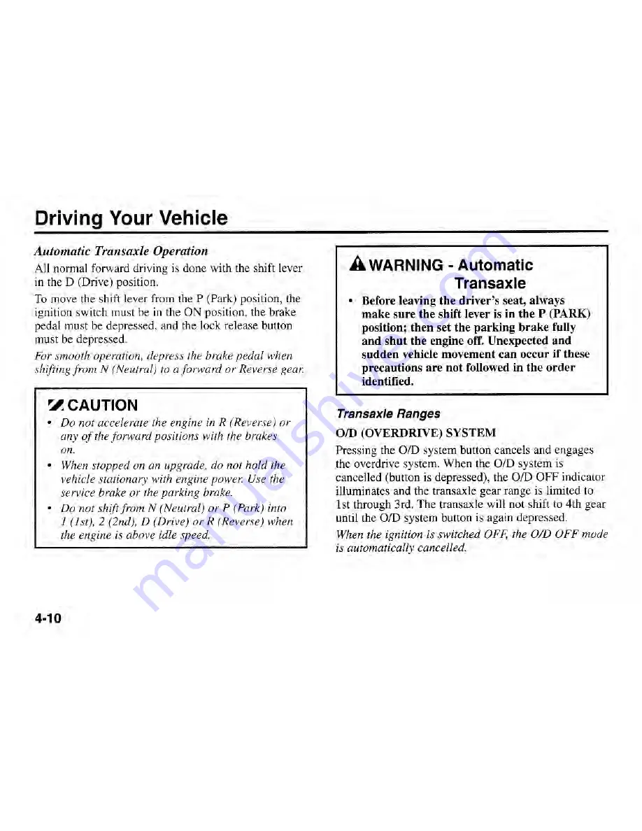 Kia Sephia 2001 Owner'S Manual Download Page 75