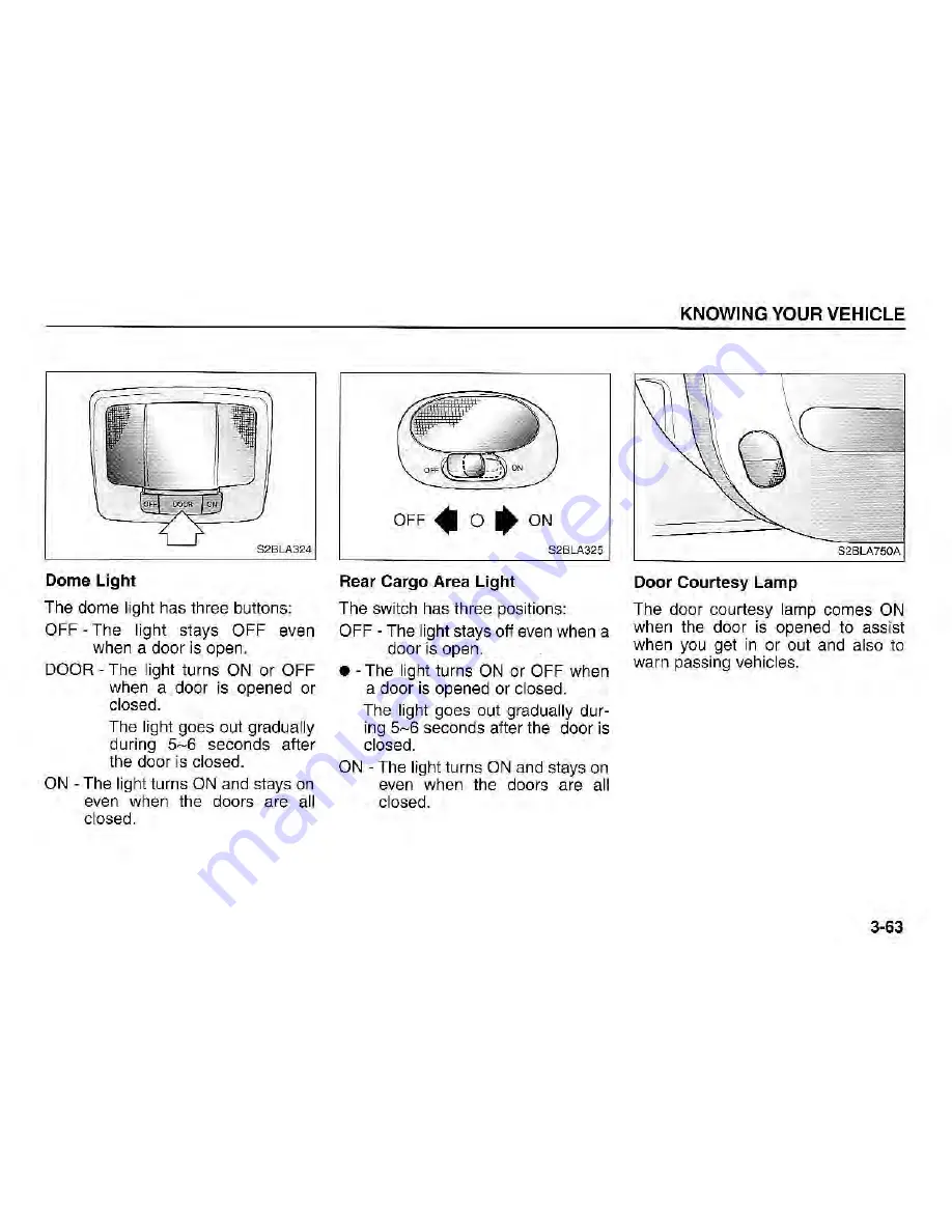 Kia Sorenro 2004 Owner'S Manual Download Page 70