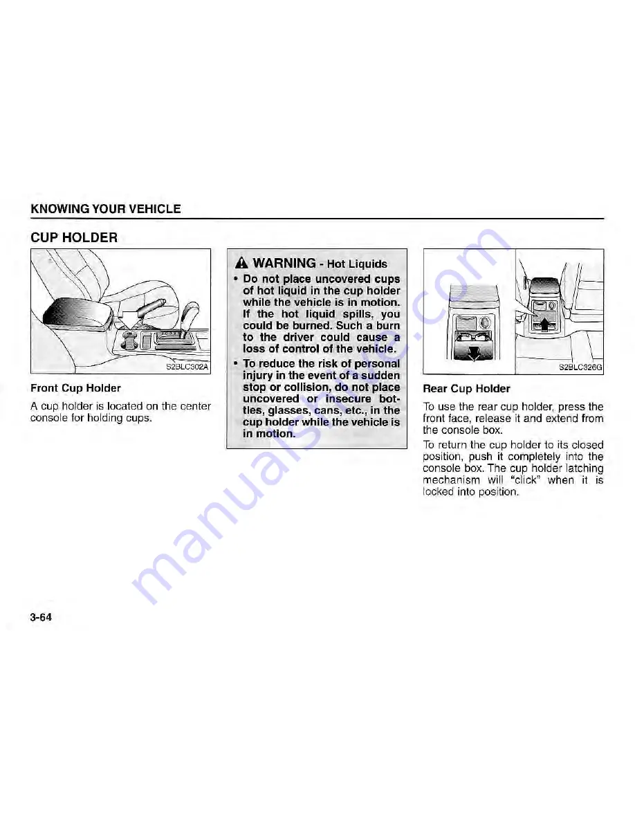 Kia Sorenro 2004 Owner'S Manual Download Page 71