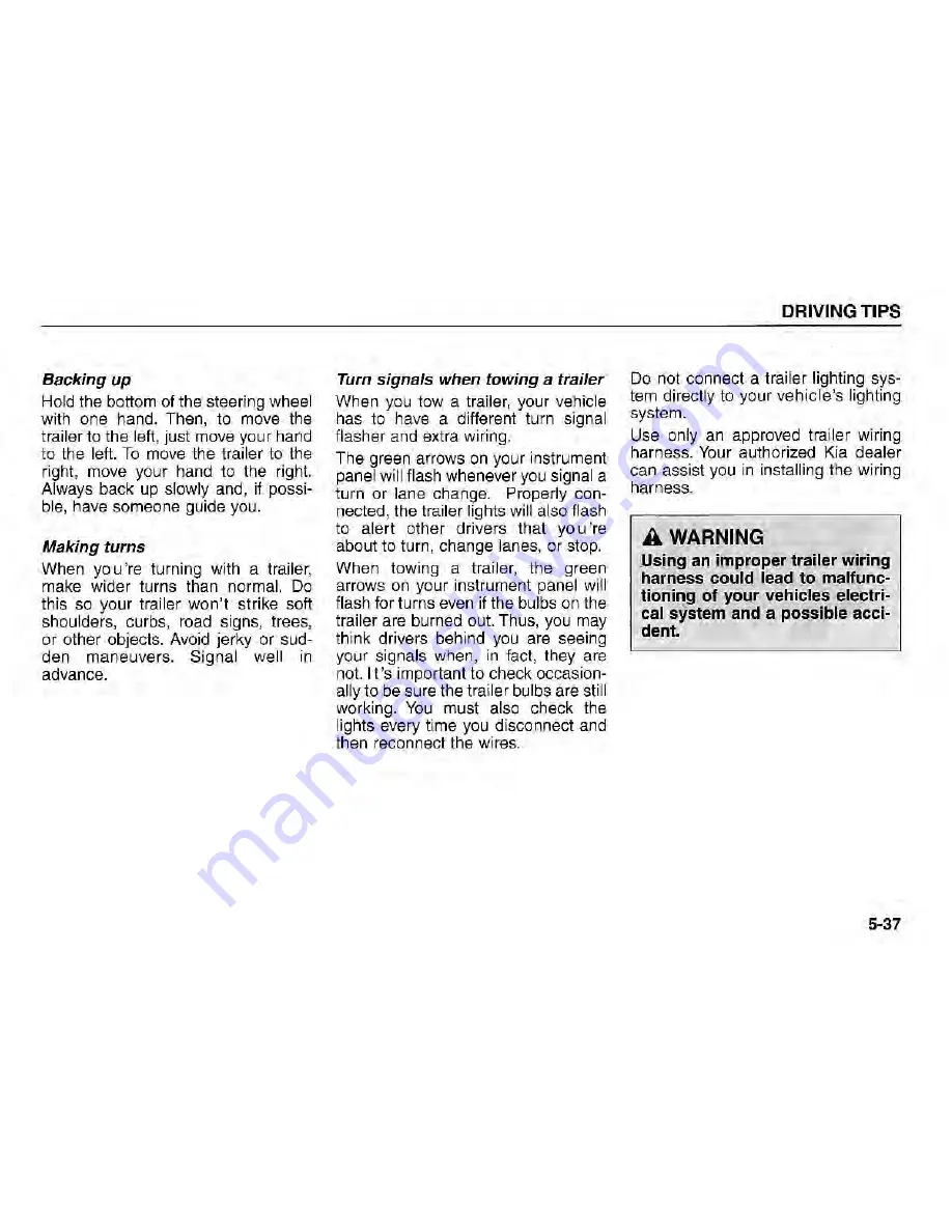 Kia Sorenro 2004 Owner'S Manual Download Page 202