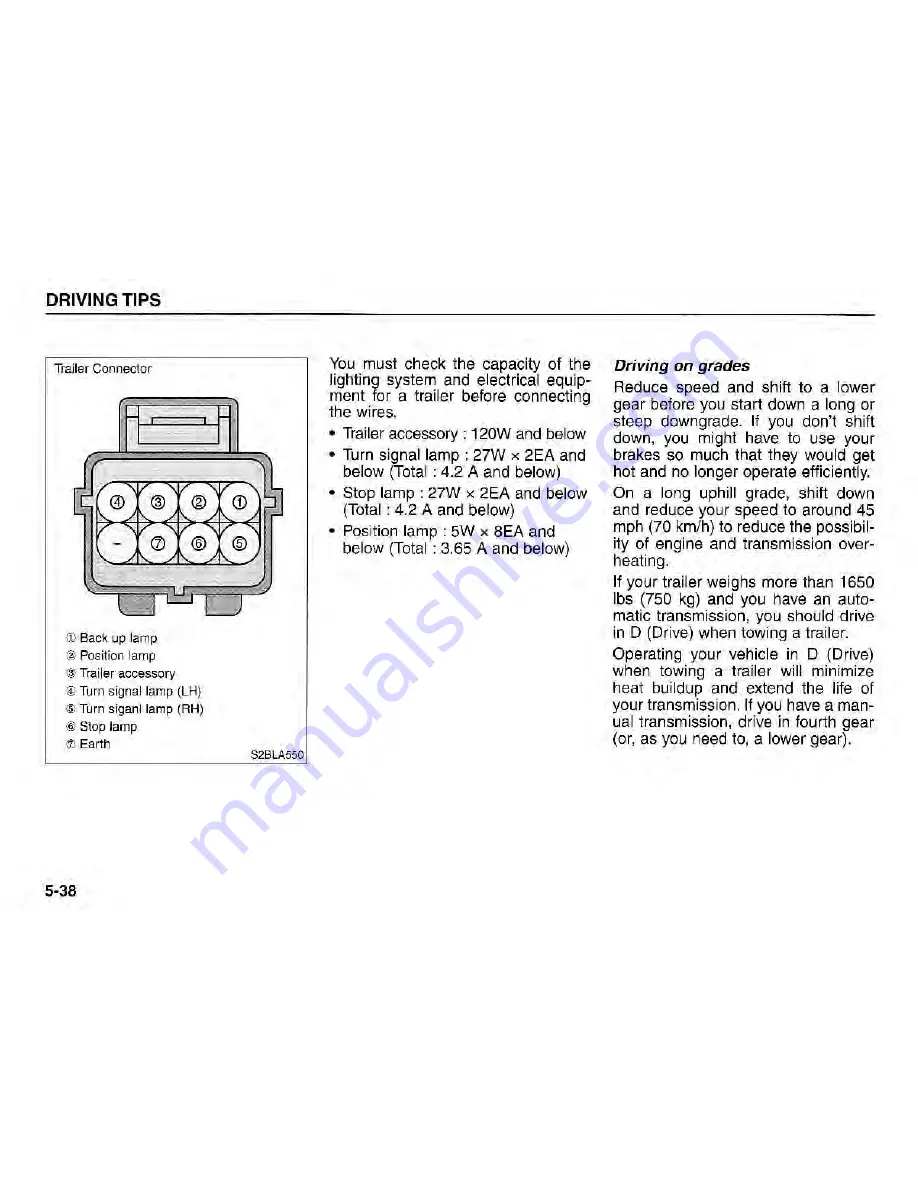 Kia Sorenro 2004 Owner'S Manual Download Page 203