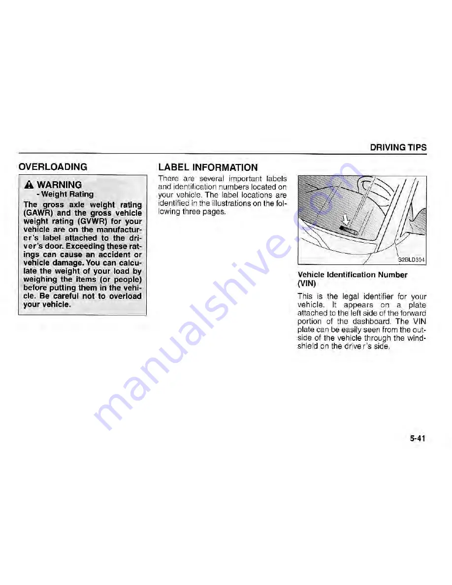 Kia Sorenro 2004 Owner'S Manual Download Page 206