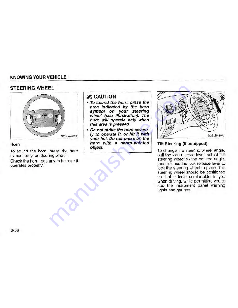 Kia Sorento 2005 Owner'S Manual Download Page 65