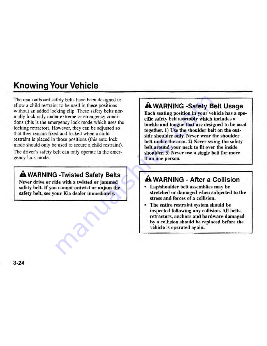 Kia Spectra 2003 Owner'S Manual Download Page 35