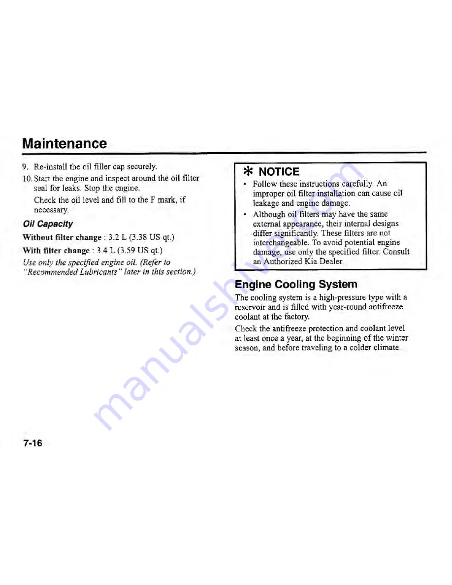 Kia Spectra 2003 Owner'S Manual Download Page 189