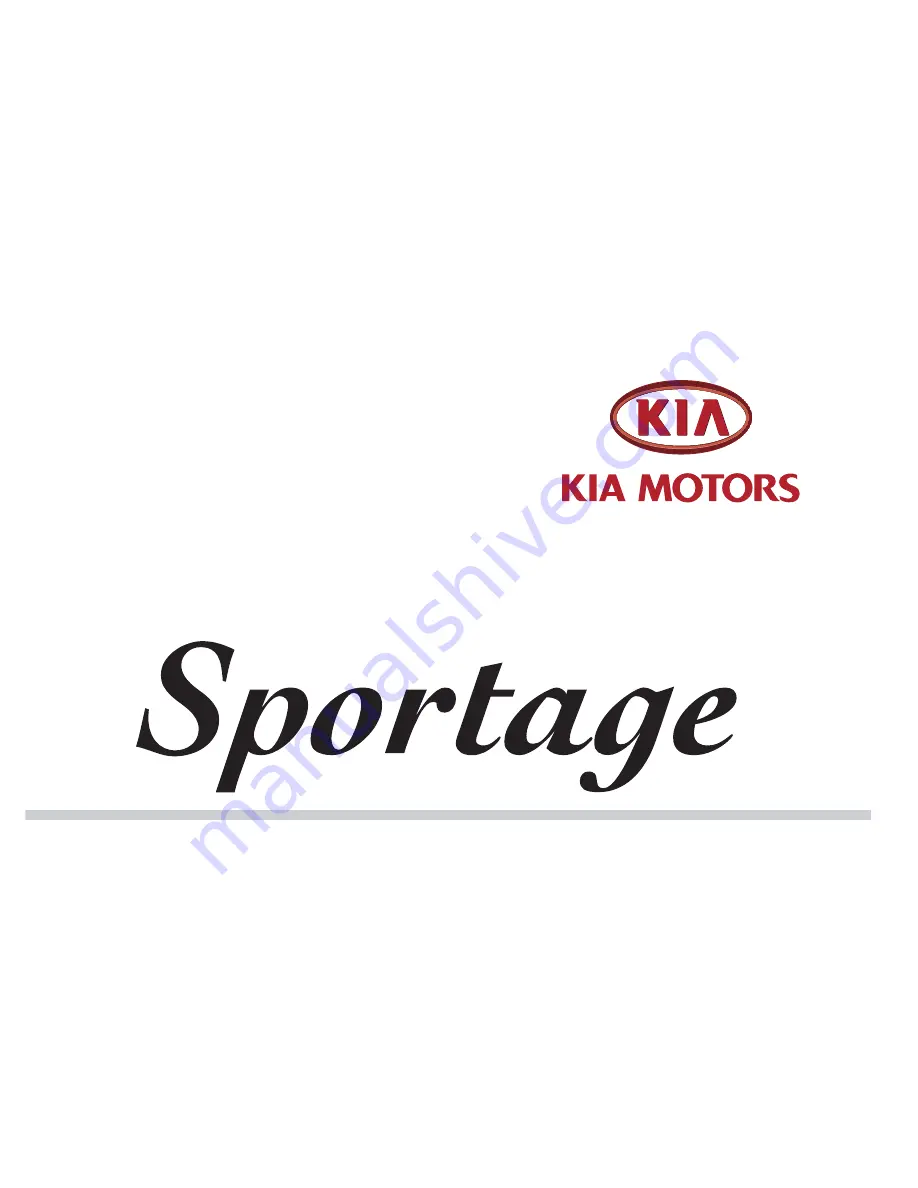 Kia Sportage 2001 Скачать руководство пользователя страница 1