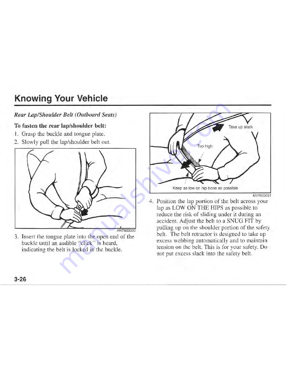 Kia Sportage 2001 Owner'S Manual Download Page 35