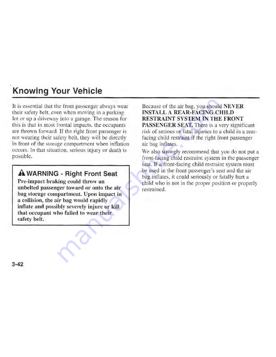 Kia Sportage 2001 Owner'S Manual Download Page 51