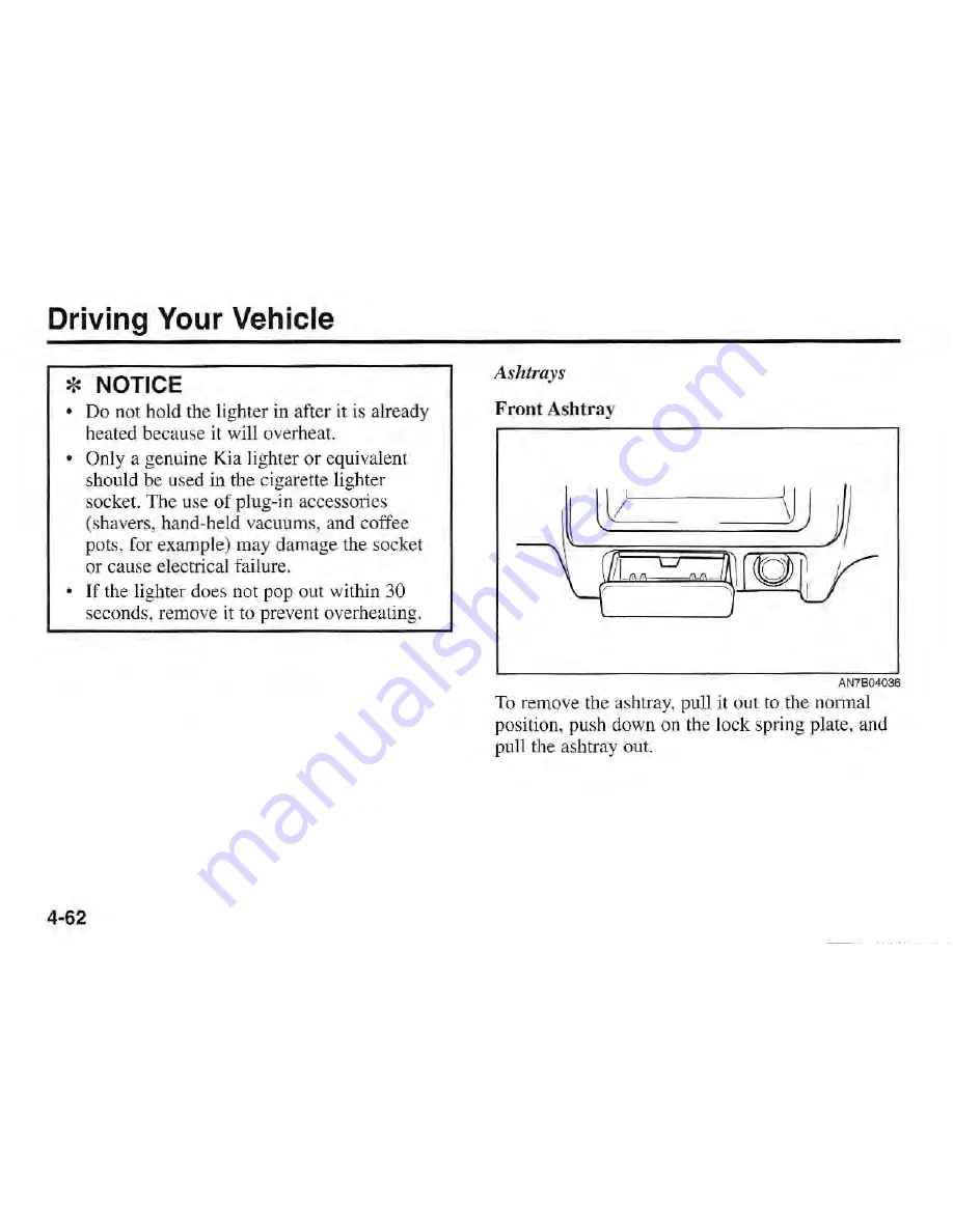 Kia Sportage 2001 Owner'S Manual Download Page 133