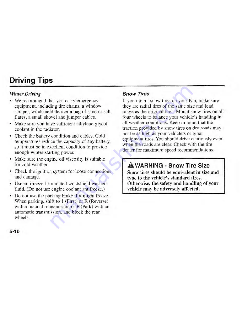 Kia Sportage 2001 Owner'S Manual Download Page 156